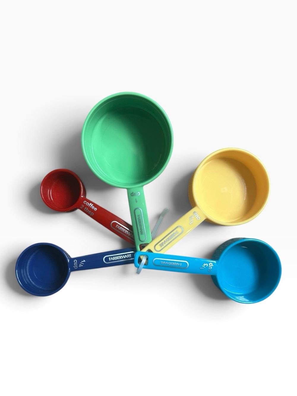 Farberware Measuring Cups 5 Pc Set Colorful Plastic Nesting Kitchen Baking